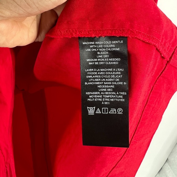 Anthropologie Maeve The Colette Midi Skirt Womens XL Red Classic Front Pockets - Picture 5 of 15